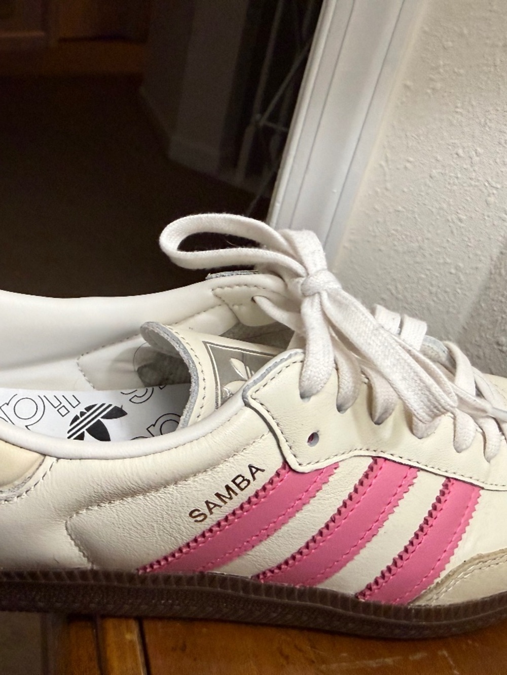 Adidas Women’s Samba Lucid Pink and White Sneakers Size W8
